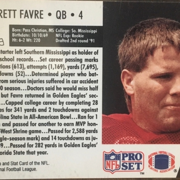 Brett Favre Rookie Card - Picture 2 of 2